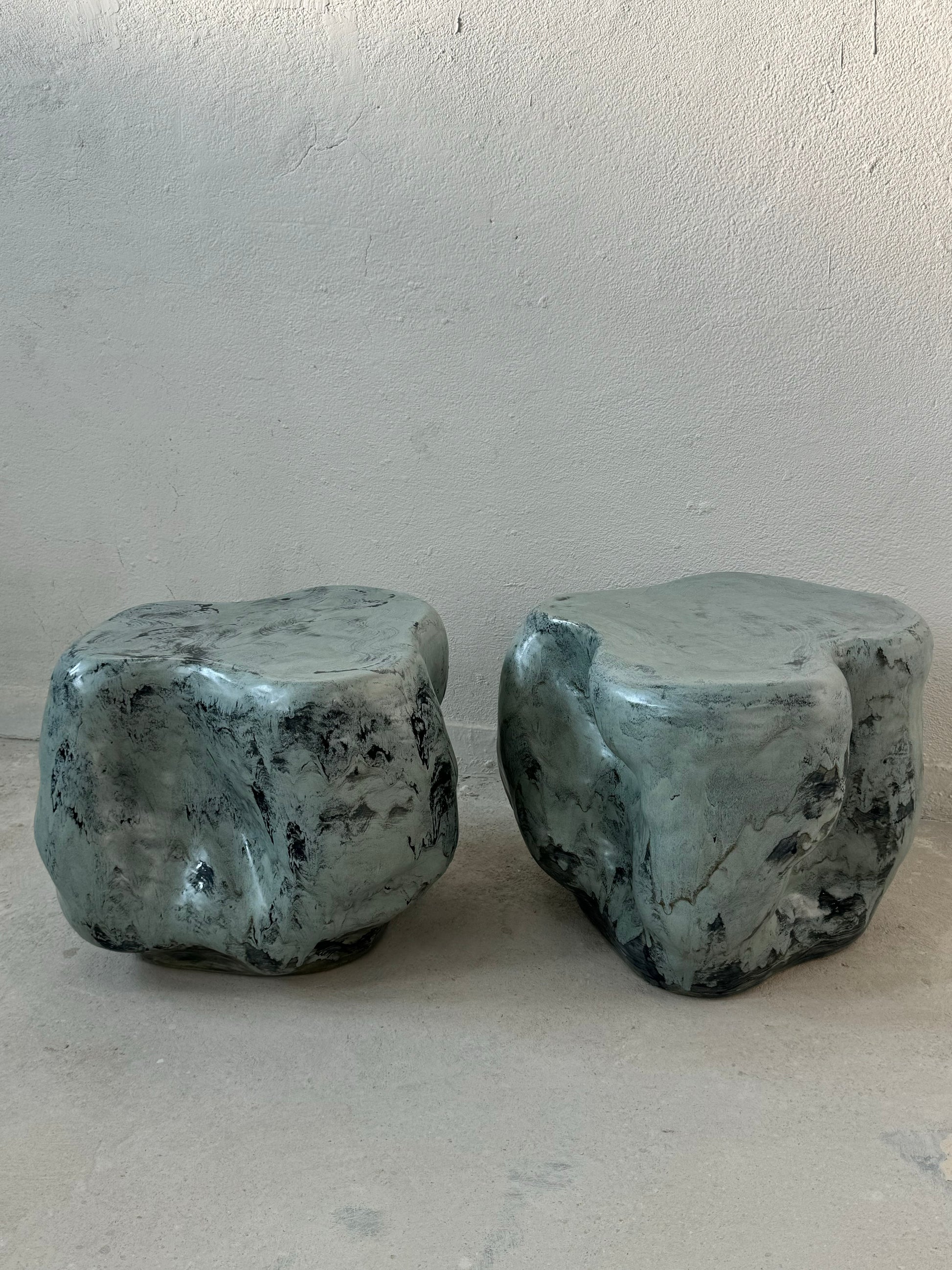 Zestaw dwóch ceramicznych stolików/ set of 2 ceramic tables